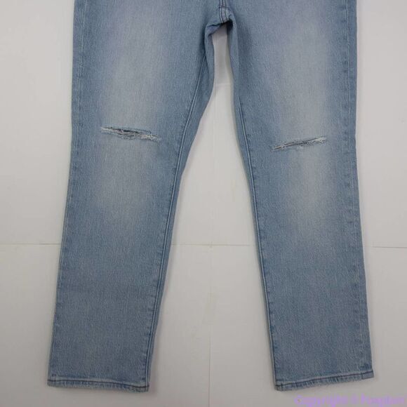 NEW Madewell High-Rise Slim Crop Boyjean in Dumas Wash: Ripped Edition, size 28 - Picture 4 of 16